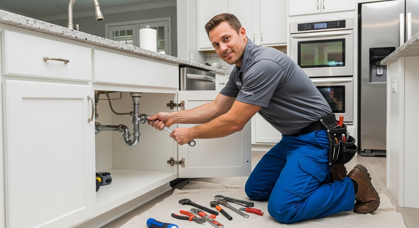 Professional plumber installing a combi boiler in a Newport home — G Greaves Plumbing & Heating